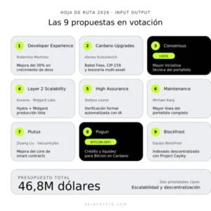 Cardano apuesta por escalabilidad y Bitcoin DeFi con nuevas propuestas de tesorería